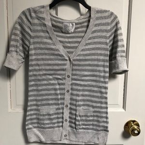 Justice Shimmery Cropped Sleeve Top